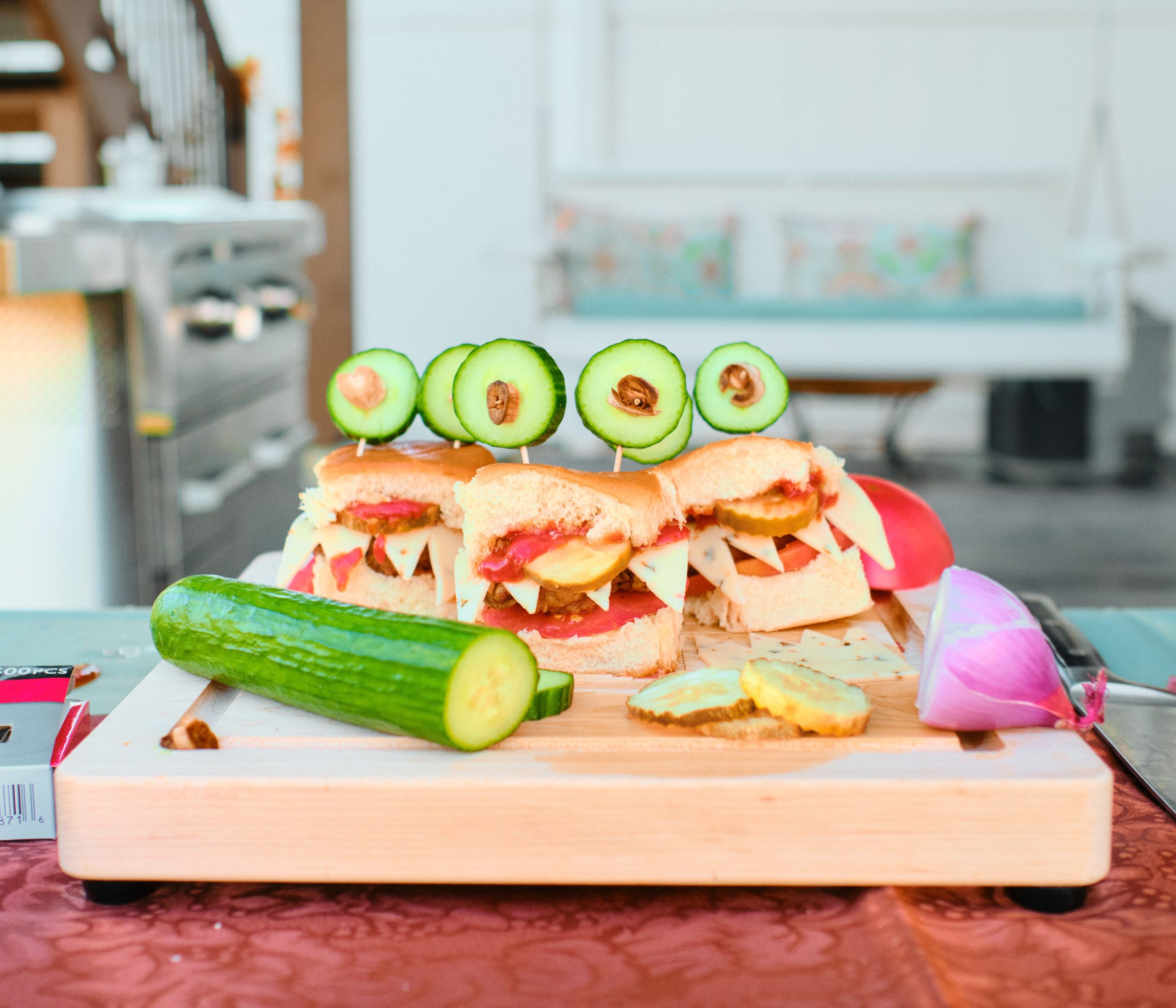 Monster Sliders Made on the Grill